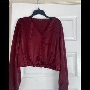 Burgundy dressy top